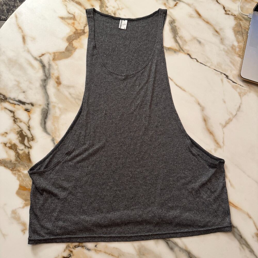 PreLoved N2N Bodywear Mens Soft Stringer Muscle Tank Top Color Grey Size Medium